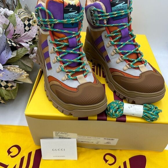 Men’s Gucci x Addias lace up boots size 10.5 made in  Italy - Picture 2 of 10